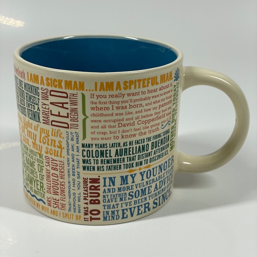 The Unemployed Philosophers Guild Mug Great Literary Openings Multi 12oz Ceramic